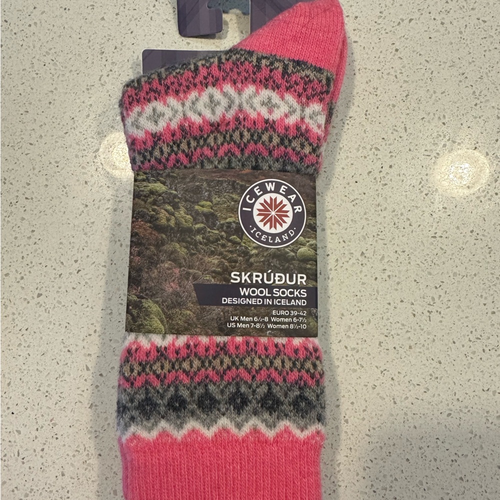 *NWT* Icelandic Pink Wool Socks